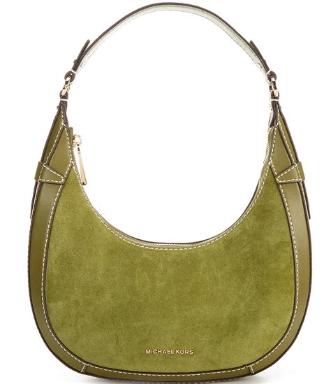 Preston Small Suede Crescent Shoulder Bag 